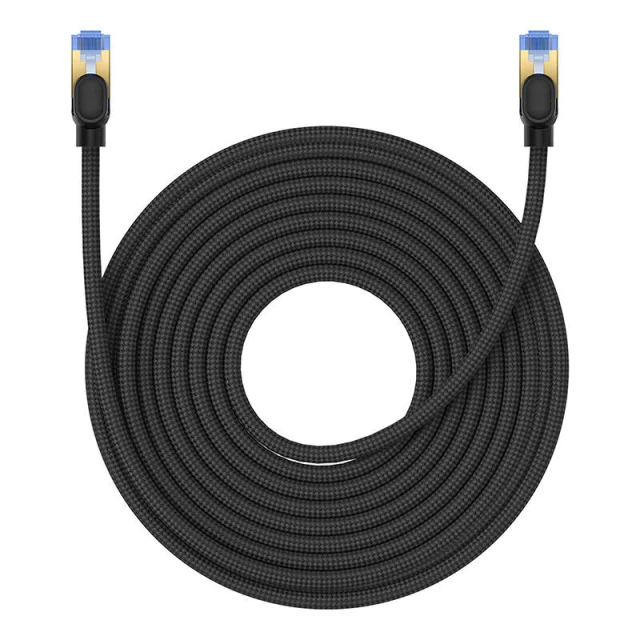 Сетевой кабель Baseus Braided Ethernet RJ45 Cat.7 10Gbps 15m Black (B0013320B111-08)