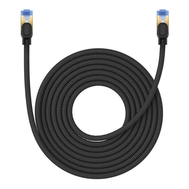 Мережевий кабель Baseus Braided Ethernet RJ45 Cat.7 10Gbps 8m Black (B0013320B111-06)