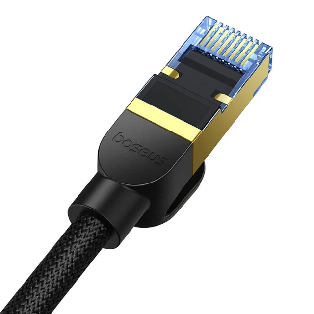 Мережевий кабель Baseus Braided Ethernet RJ45 Cat.7 10Gbps 8m Black (B0013320B111-06)