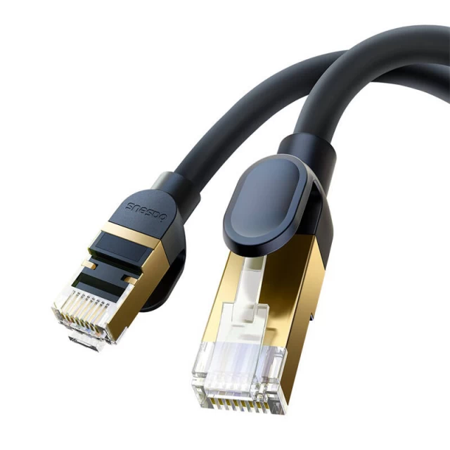Сетевой кабель Baseus High Speed (Round) Ethernet RJ45 Cat.8 40Gbps 15m Black (B0013320A111-08)