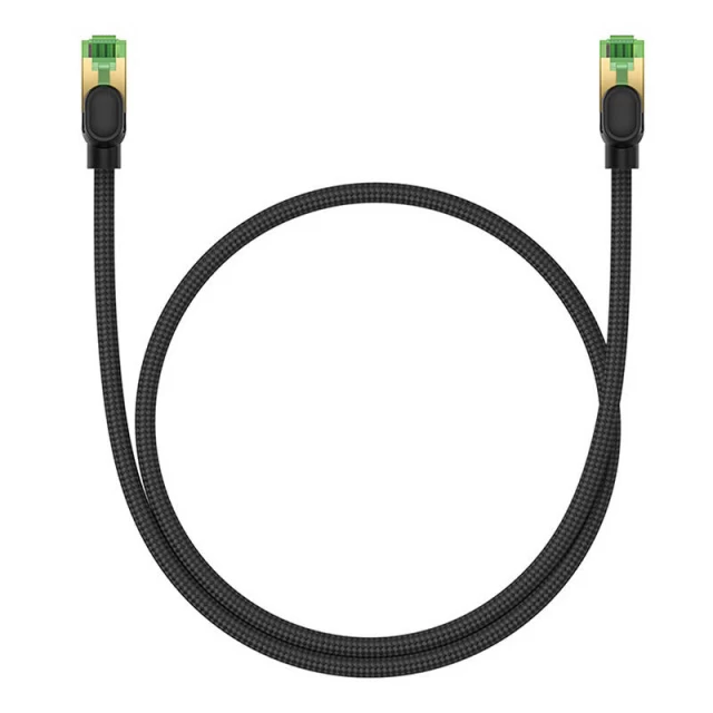 Сетевой кабель Baseus Braided Ethernet RJ45 Cat.8 40Gbps 0.5m Black (B0013320C111-00)
