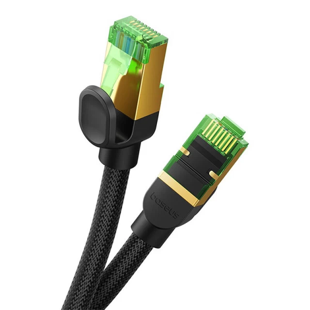 Сетевой кабель Baseus Braided Ethernet RJ45 Cat.8 40Gbps 0.5m Black (B0013320C111-00)