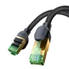 Мережевий кабель Baseus Braided Ethernet RJ45 Cat.8 40Gbps 0.5m Black (B0013320C111-00)