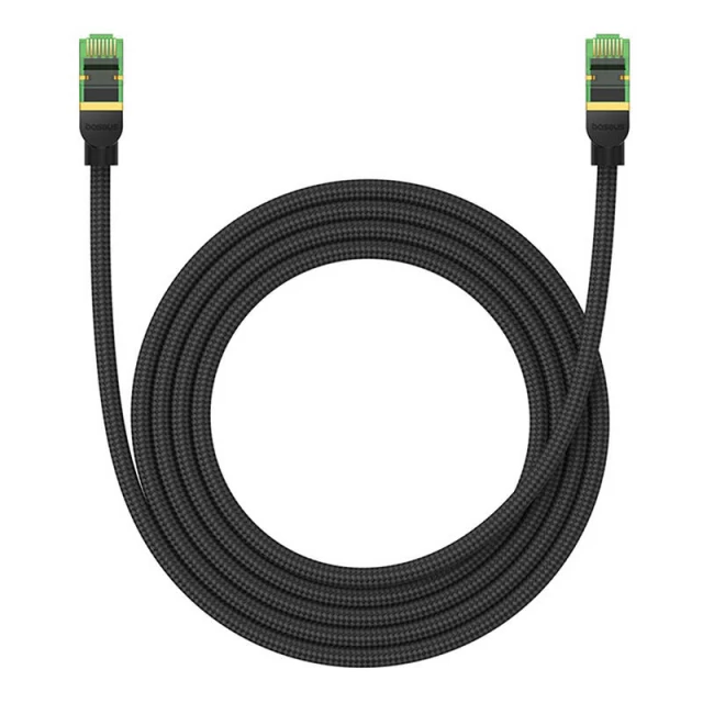 Мережевий кабель Baseus Braided Ethernet RJ45 Cat.8 40Gbps 2m Black (B0013320C111-03)