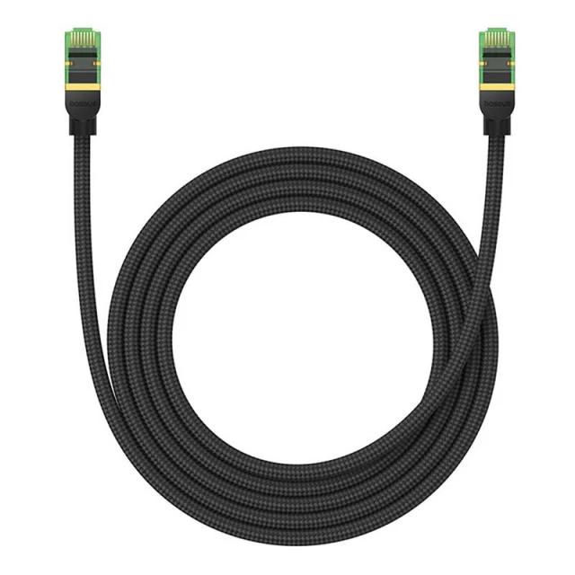 Сетевой кабель Baseus Braided Ethernet RJ45 Cat.8 40Gbps 2m Black (B0013320C111-03)