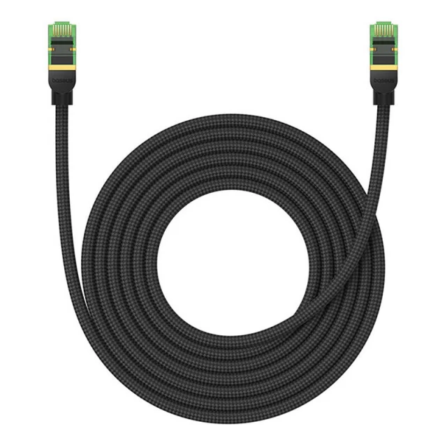 Мережевий кабель Baseus Braided Ethernet RJ45 Cat.8 40Gbps 5m Black (B0013320C111-05)