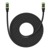 Мережевий кабель Baseus Braided Ethernet RJ45 Cat.8 40Gbps 8m Black (B0013320C111-06)