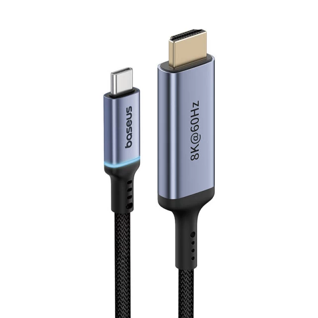 Адаптер Baseus High Definition USB-C to HDMI 8K 60Hz 1.5m Black (B0063370G111-00)