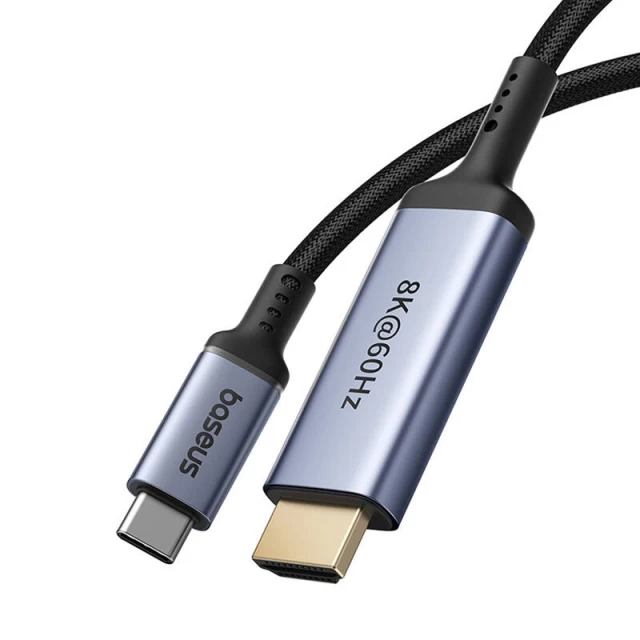 Адаптер Baseus High Definition USB-C to HDMI 8K 60Hz 1.5m Black (B0063370G111-00)