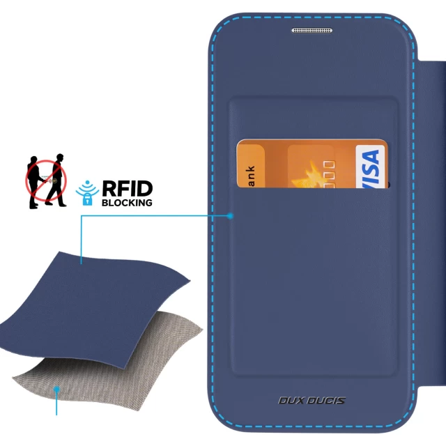 Чехол-книжка Dux Ducis Skin X Pro для iPhone 15 Plus Blue with MagSafe (6934913025215)