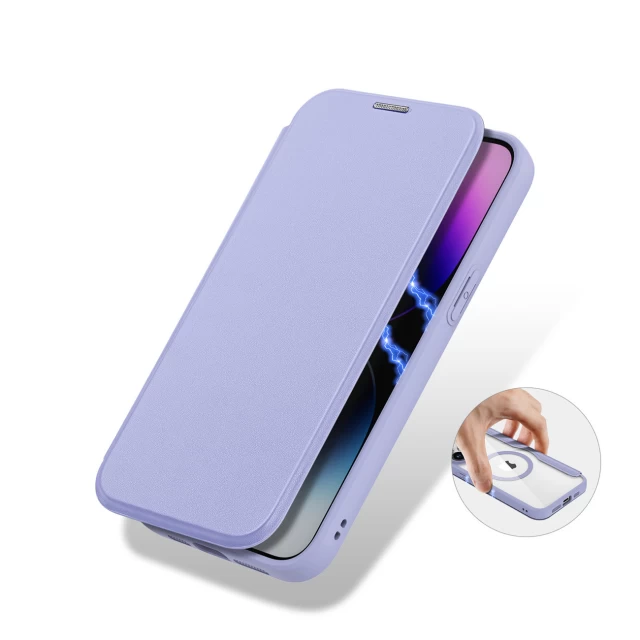 Чехол Dux Ducis Skin X Pro для iPhone 15 Pro Max Purple with MagSafe (6934913025284)