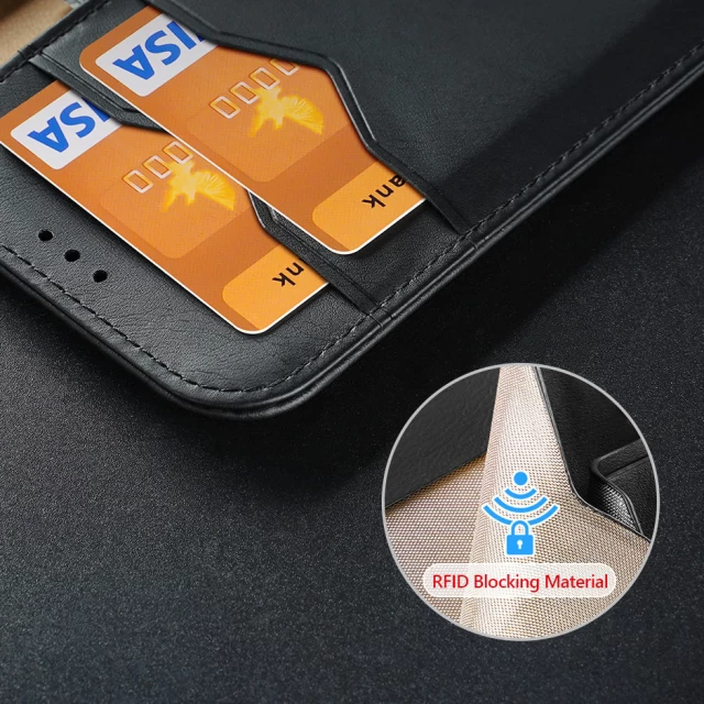 Чехол-книжка Dux Ducis Hivo RFID Blocking для iPhone 15 Pro Brown (6934913025543)