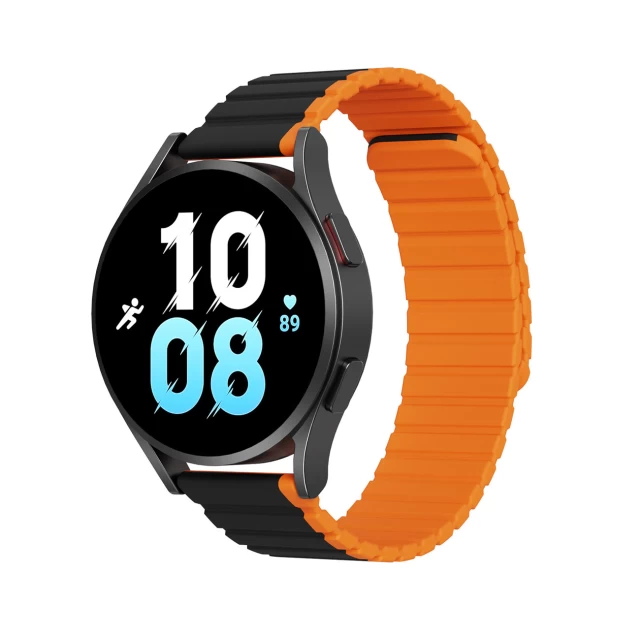 Ремінець Dux Ducis 22mm LD Version для Samsung Galaxy Watch 3 45 mm | S3 | Huawei Watch Ultimate | GT3 SE 46 mm Black Orange (6934913026007)