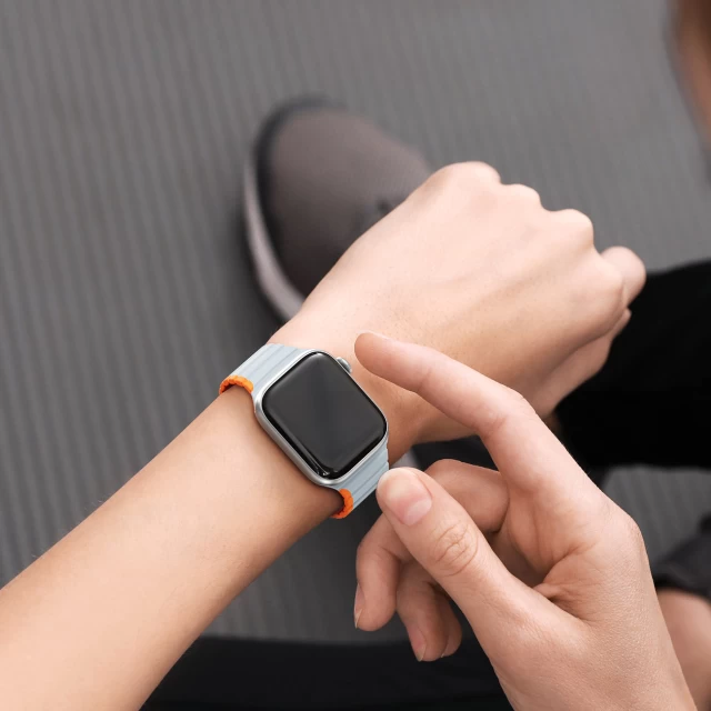 Ремешок Dux Ducis LD для Apple Watch 41 | 40 | 38 mm Grey Orange (6934913027868)