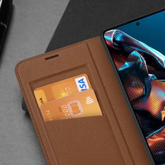 Чехол-книжка Dux Ducis Skin X2 для Xiaomi Redmi Note 12 Pro | Poco X5 Pro 5G Brown (6934913028056)