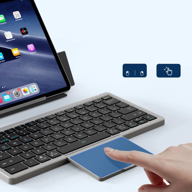 Клавиатура беспроводная Dux Ducis OK Series Bluetooth with Touchpad Black (6934913028872)