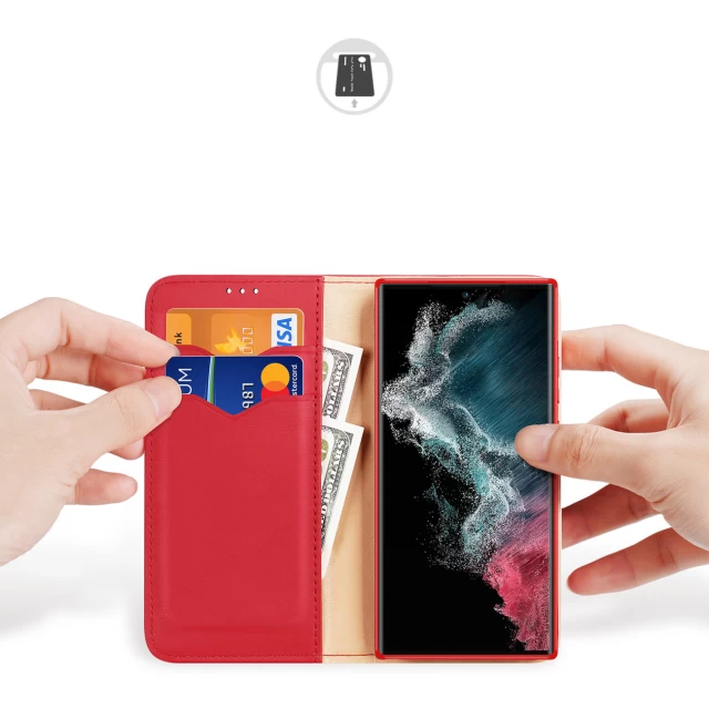 Чохол-книжка Dux Ducis Hivo RFID Blocking для Samsung Galaxy S23 Ultra Red (6934913031803)