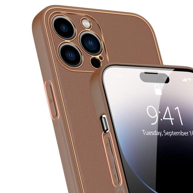 Чехол Dux Ducis Yolo для iPhone 14 Pro Brown (6934913032053)