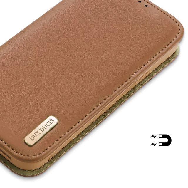 Чохол Dux Ducis Hivo Leather Flip Wallet для iPhone 14 Plus Brown (6934913033005)