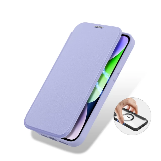 Чохол Dux Ducis Skin X Pro Flip Cover для iPhone 14 Plus Purple with MagSafe (6934913033616)