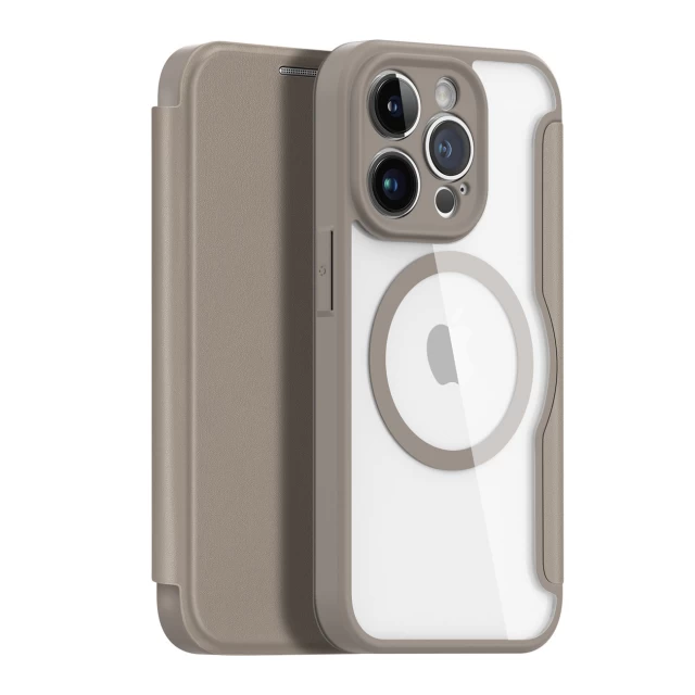 Чехол Dux Ducis Skin X Pro Flip Cover для iPhone 14 Pro Beige with MagSafe (6934913033630)