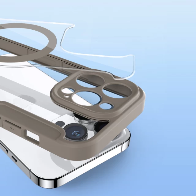 Чохол Dux Ducis Skin X Pro Flip Cover для iPhone 14 Pro Beige with MagSafe (6934913033630)