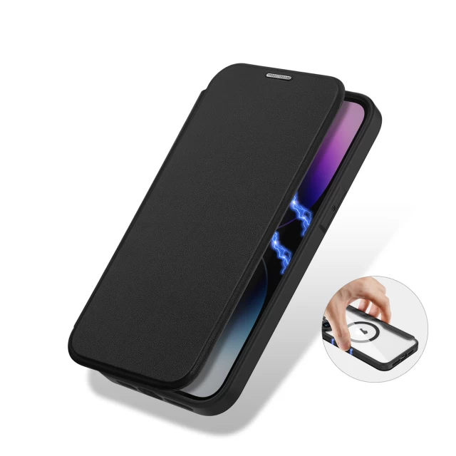 Чохол Dux Ducis Skin X Pro Flip Cover для iPhone 14 Pro Max Black with MagSafe (6934913033654)