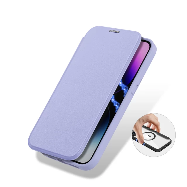 Чохол Dux Ducis Skin X Pro Flip Cover для iPhone 14 Pro Max Purple with MagSafe (6934913033678)