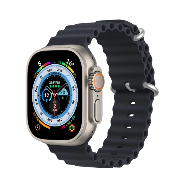 Ремінець Dux Ducis Ocean Wave Series для Apple Watch 41 | 40 | 38 mm Gray (6934913033845)