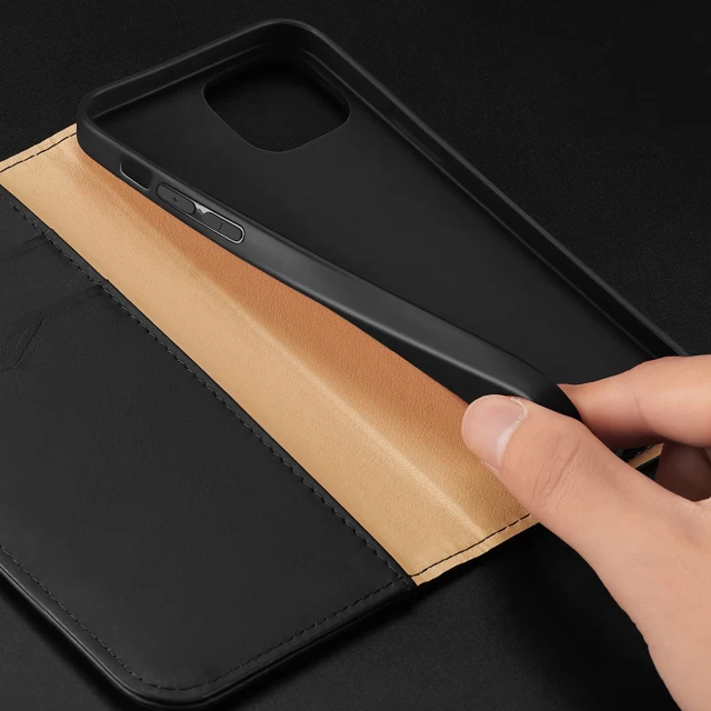 Чехол Dux Ducis Hivo Leather Flip Wallet для iPhone 14 Black (6934913034965)
