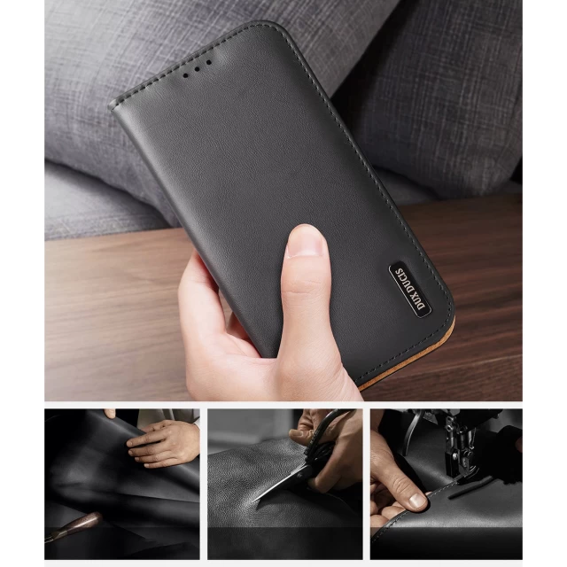 Чехол Dux Ducis Hivo Leather Flip Wallet для iPhone 14 Black (6934913034965)