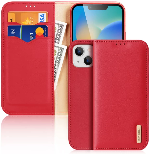 Чохол Dux Ducis Hivo Leather Flip Wallet для iPhone 14 Red (6934913034989)