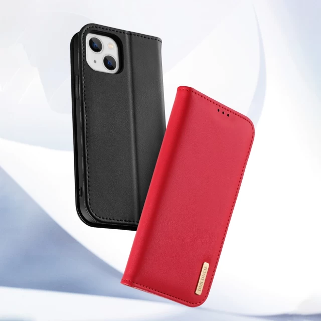 Чехол Dux Ducis Hivo Leather Flip Wallet для iPhone 14 Red (6934913034989)