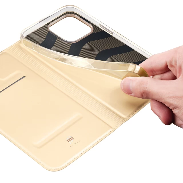 Чехол-книжка Dux Ducis Skin Pro Holster Case Flip Cover для iPhone 14 Pro Gold (6934913035146)