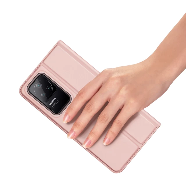 Чохол Dux Ducis Skin Pro Holster Case with Flip Cover для Xiaomi Poco F4 5G Pink (6934913035283)