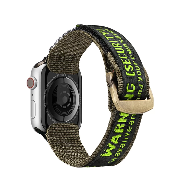 Ремешок Dux Ducis Outdoor Version для Apple Watch 49 | 45 | 44 | 42 mm Black Green (6934913035368)