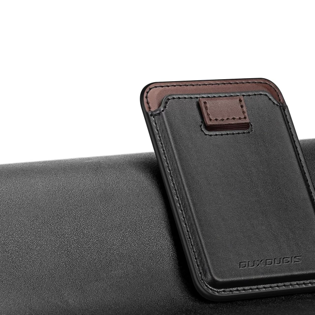 Магнитный кошелек Dux Ducis Magnetic Leather Wallet RFID Blocking для iPhone Black with MagSafe (6934913035481)