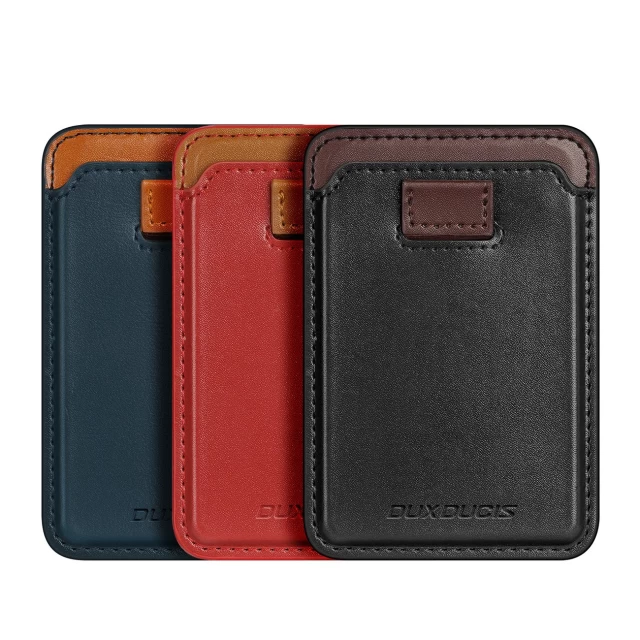 Магнитный кошелек Dux Ducis Magnetic Leather Wallet RFID Blocking для iPhone Red with MagSafe (6934913035504)