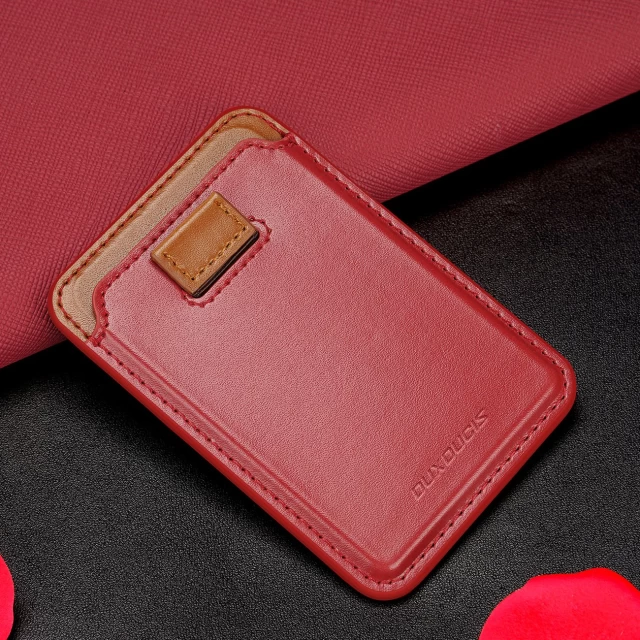 Магнітний гаманець Dux Ducis Magnetic Leather Wallet RFID Blocking для iPhone Red with MagSafe (6934913035504)