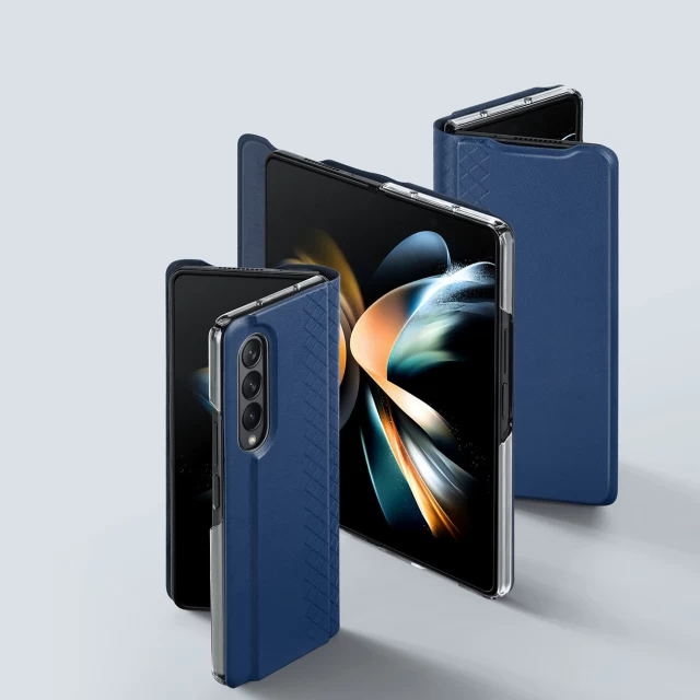 Чехол Dux Ducis Bril Case with Flip Wallet Stand для Samsung Galaxy Fold4 (F936) Blue (6934913035665)