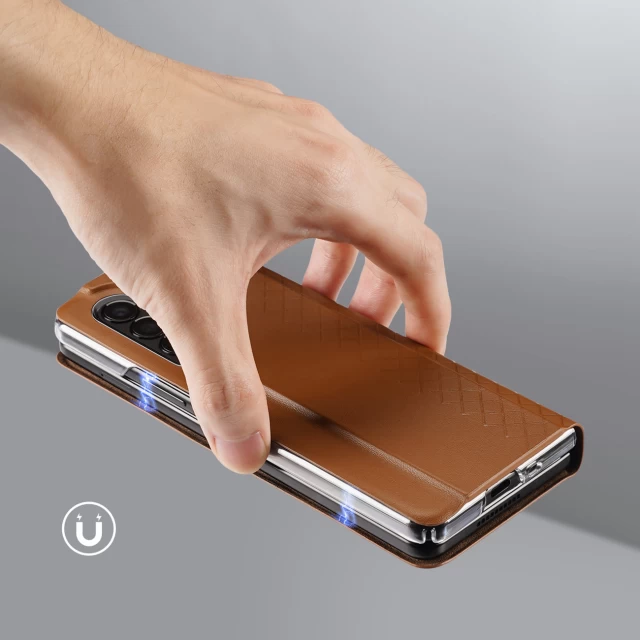Чехол Dux Ducis Bril Case with Flip Wallet Stand для Samsung Galaxy Fold4 (F936) Brown (6934913035672)