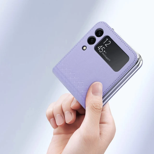 Чехол Dux Ducis Bril Case Ecological Leather для Samsung Galaxy Flip3 (F711) Purple (6934913035849)
