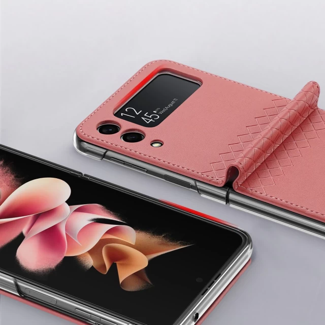 Чохол Dux Ducis Bril Case Ecological Leather для Samsung Galaxy Flip3 (F711) Pink (6934913035856)