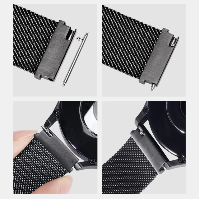 Ремешок Dux Ducis Magnetic Bracelet для Samsung Galaxy Watch | Huawei Watch | Honor Watch 20 mm Silver (Milanese Version) (6934913036297)