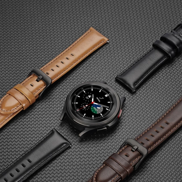 Ремешок Dux Ducis Leather Strap для Samsung Galaxy Watch | Huawei Watch | Honor Watch 20mm Wristband Dark Brown (6934913036365)