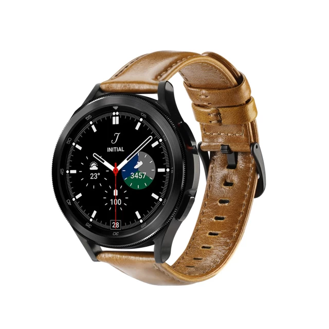 Ремешок Dux Ducis Leather Strap для Samsung Galaxy Watch | Huawei Watch | Honor Watch | Xiaomi Watch 22mm Wristband Brown (6934913036389)