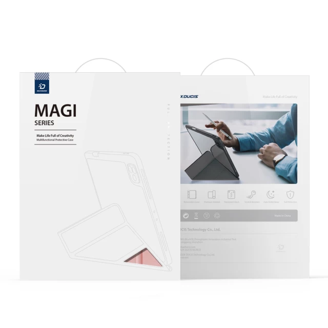 Чехол Dux Ducis Magi Case Smart Cover для iPad Pro 12.9 2021 | 2020 | 2018 Pink (6934913036785)