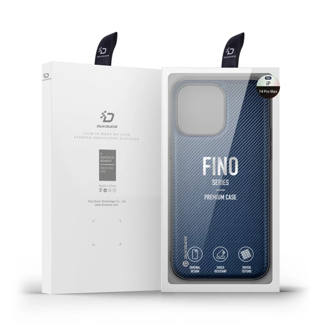 Чохол Dux Ducis Fino для iPhone 14 Pro Blue Nylon (6934913036891)
