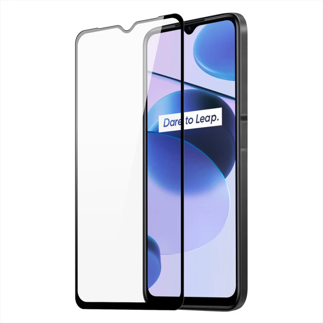 Захисне скло Dux Ducis 9D Tempered Glass 9H Full Screen Tempered Glass with Frame (case friendly) для Realme C35 Black (6934913039823)