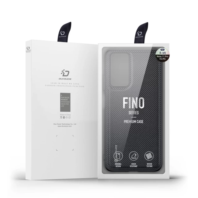 Чехол Dux Ducis Fino Case для Xiaomi Redmi Note 11 Pro Plus 5G | 11 Pro 5G | 11 Pro Black (6934913040065)